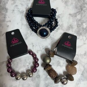 Paparazzi Blue and Purple Beaded Bracelet Collection